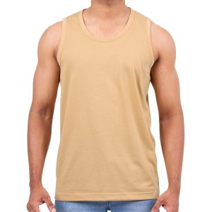 Sandalwood Beige Casual Tank Top